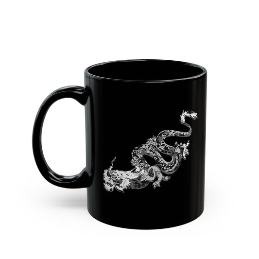 Abstract Dragon - Black Mug