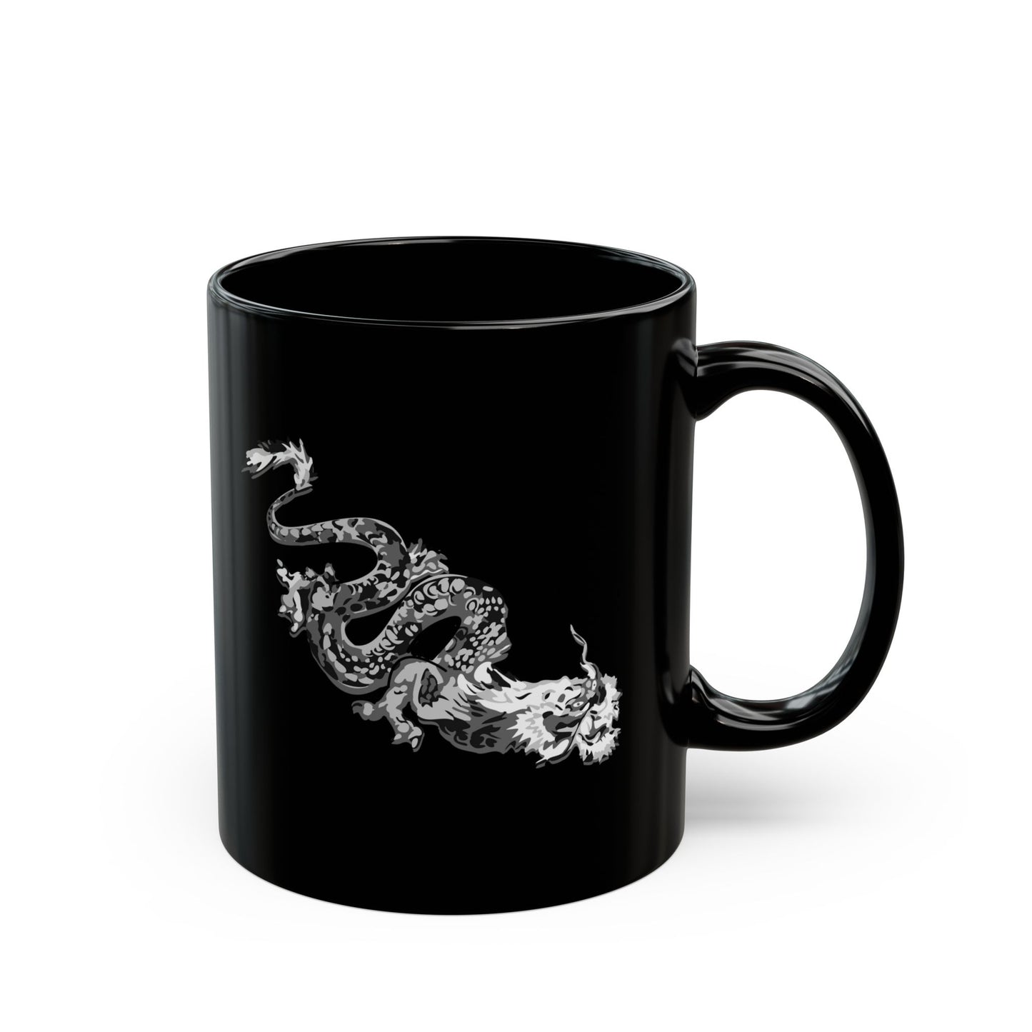 Abstract Dragon - Black Mug