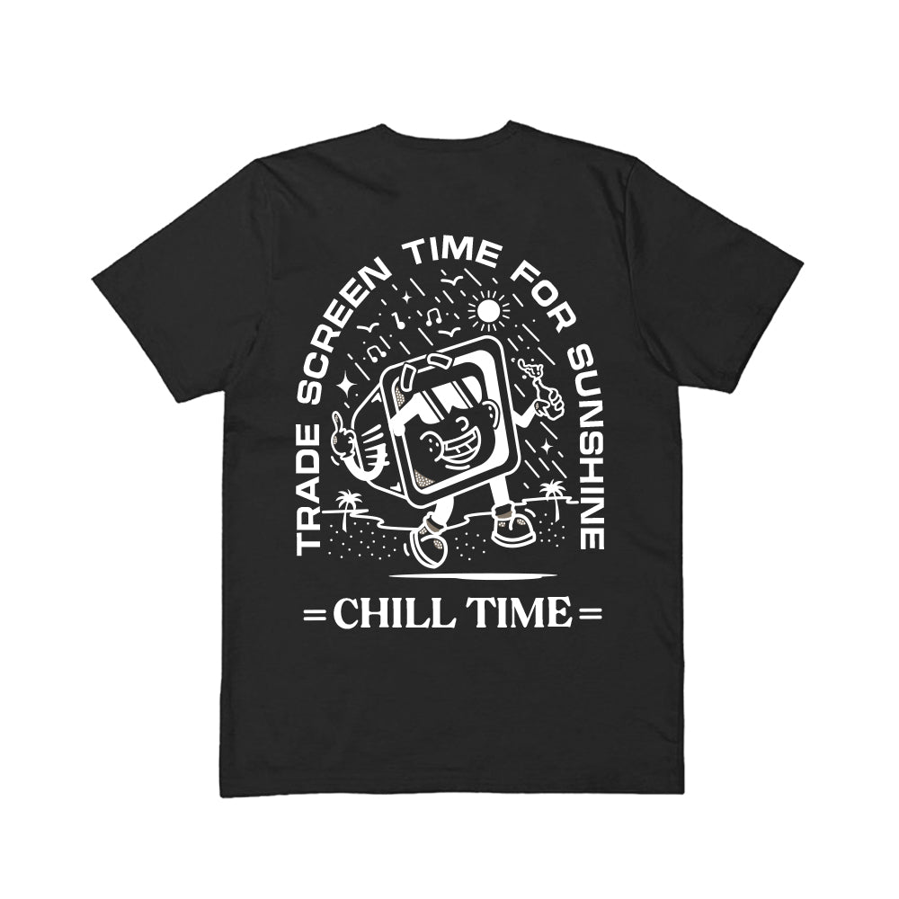 001 Chill Time Black T-Shirt