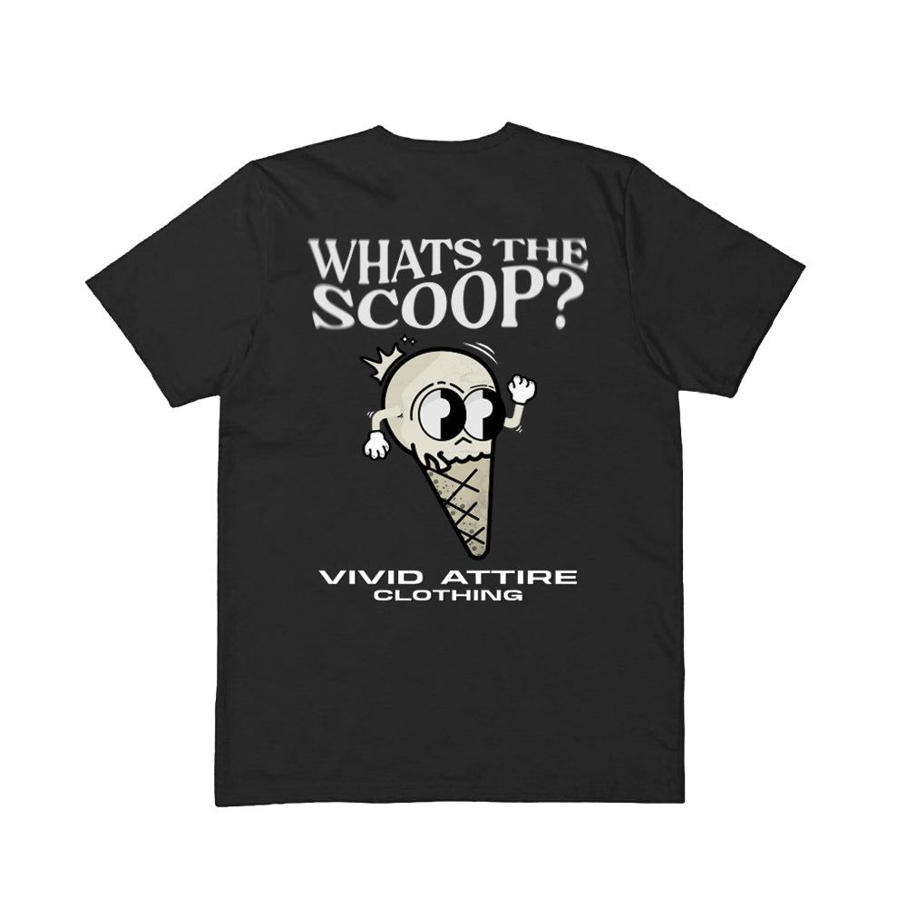 002 What's The Scoop Black T-Shirt