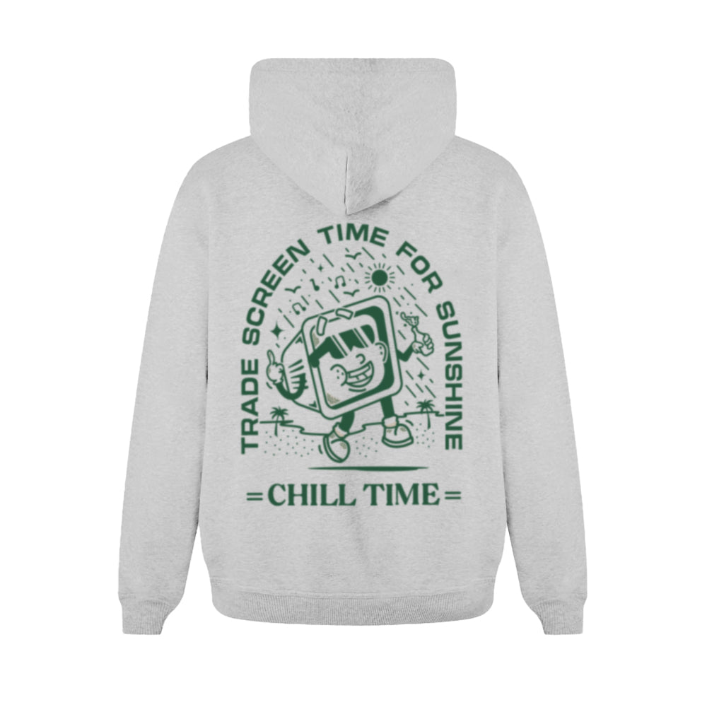 001 Chill Time Grey Hoodie