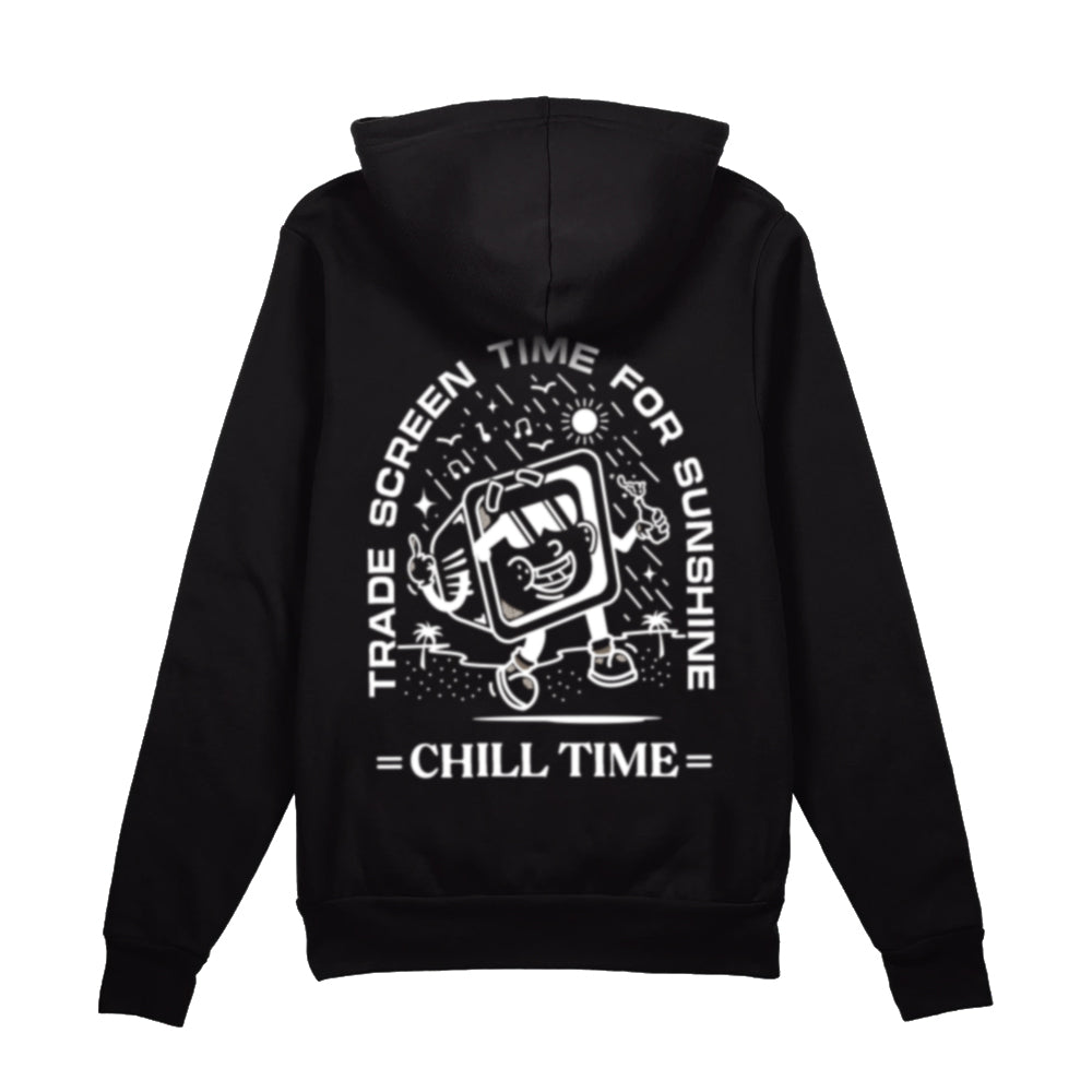 001 Chill Time Black Hoodie