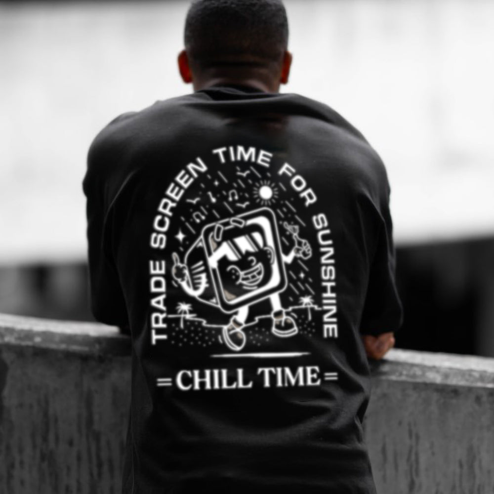 001 Chill Time Black T-Shirt