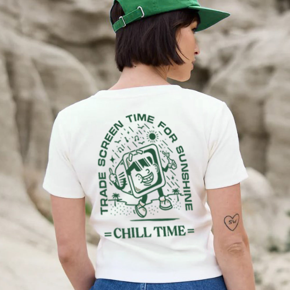 001 Chill Time White T-Shirt