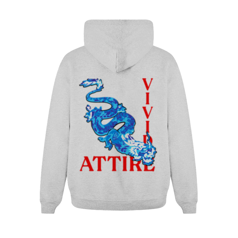 003 Abstract Dragon Grey Hoodie