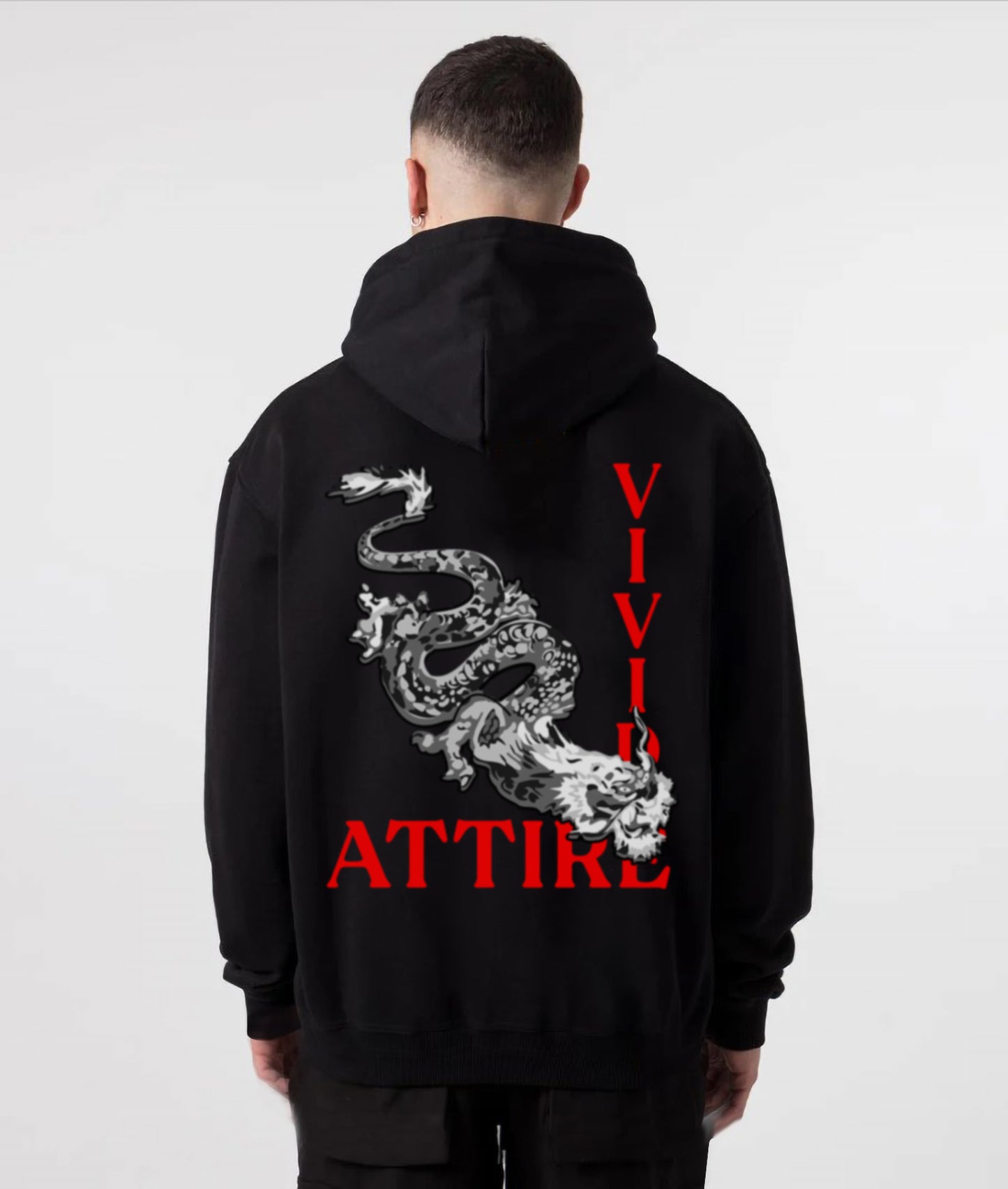 003 Abstract Dragon Black Hoodie