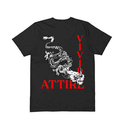 003 Abstract Dragon Black T-Shirt