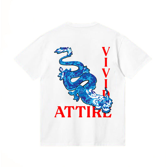 003 Abstract Dragon White T-Shirt