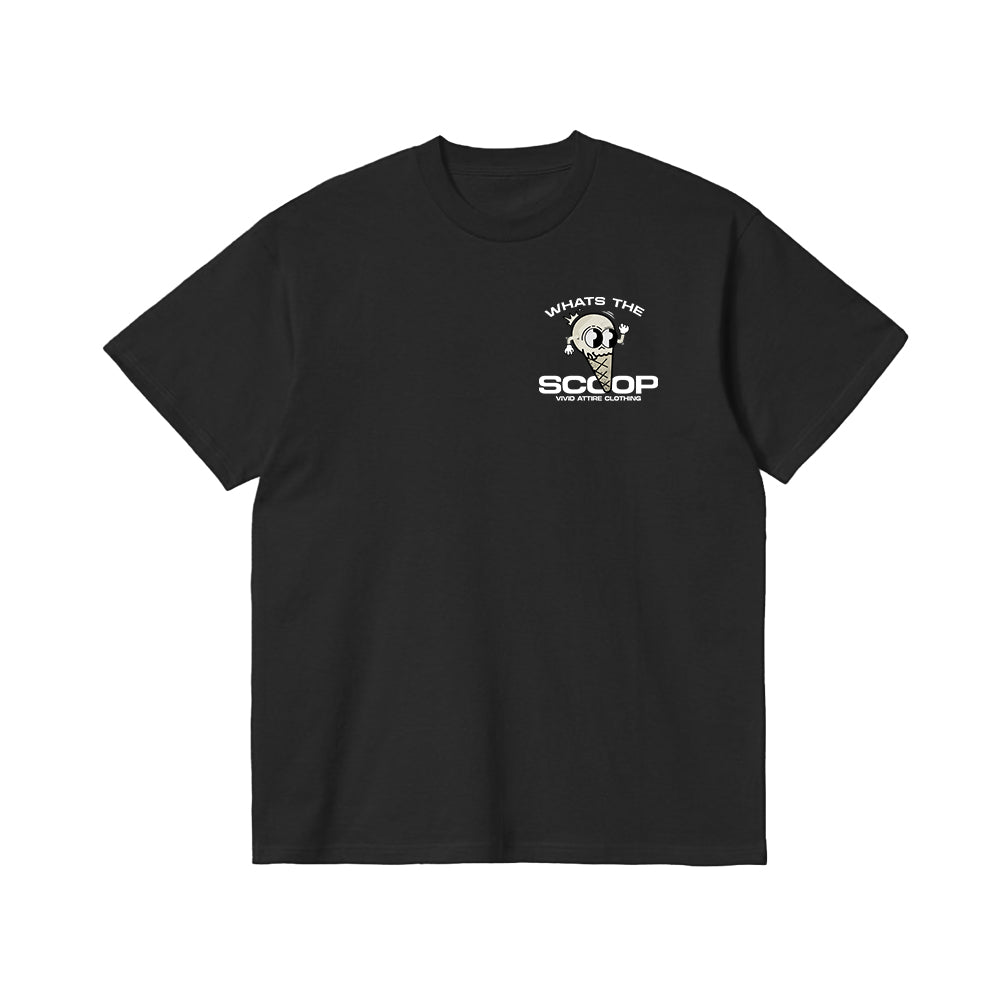 002 What's The Scoop Black T-Shirt