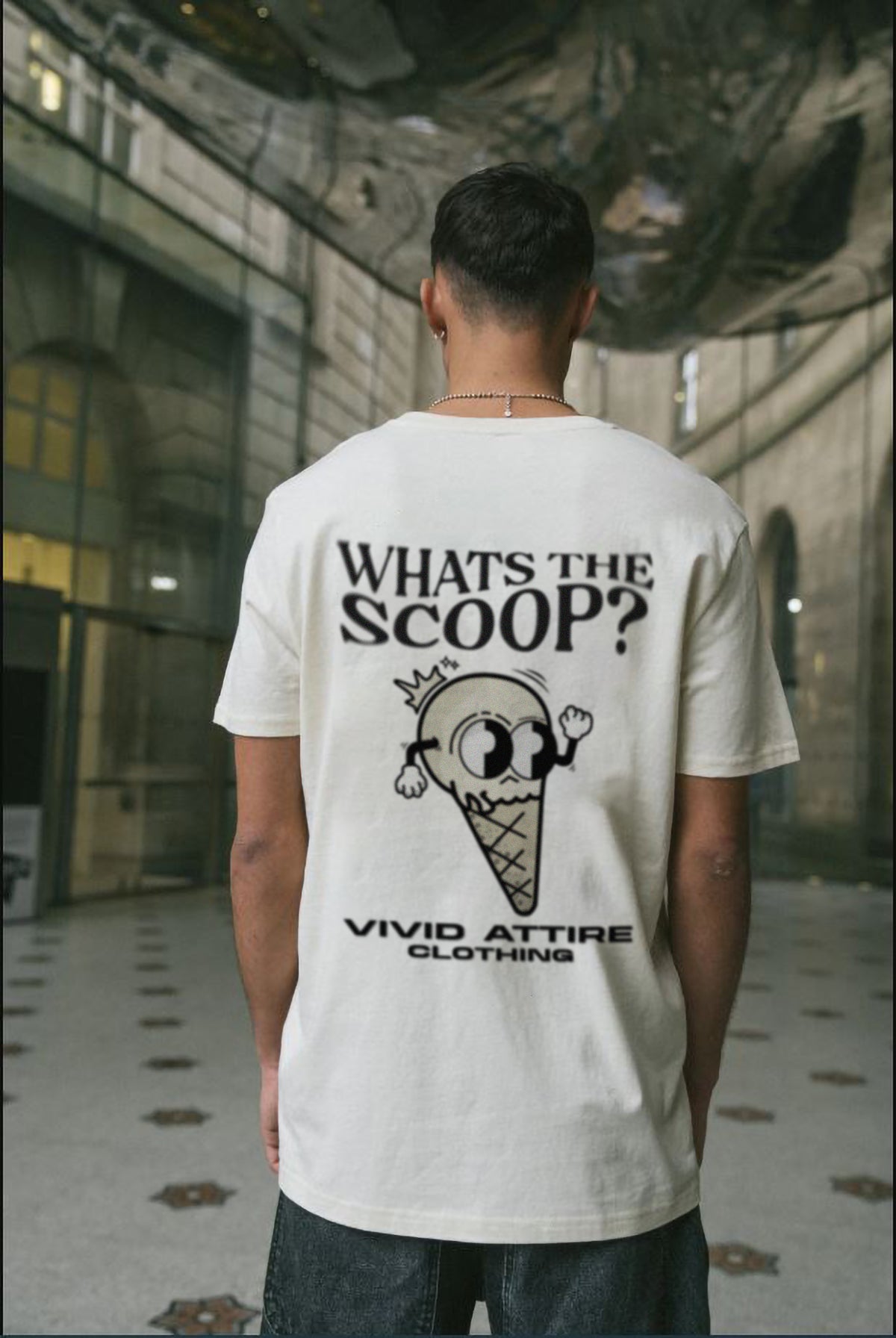 What's The Scoop 002 White T-Shirt