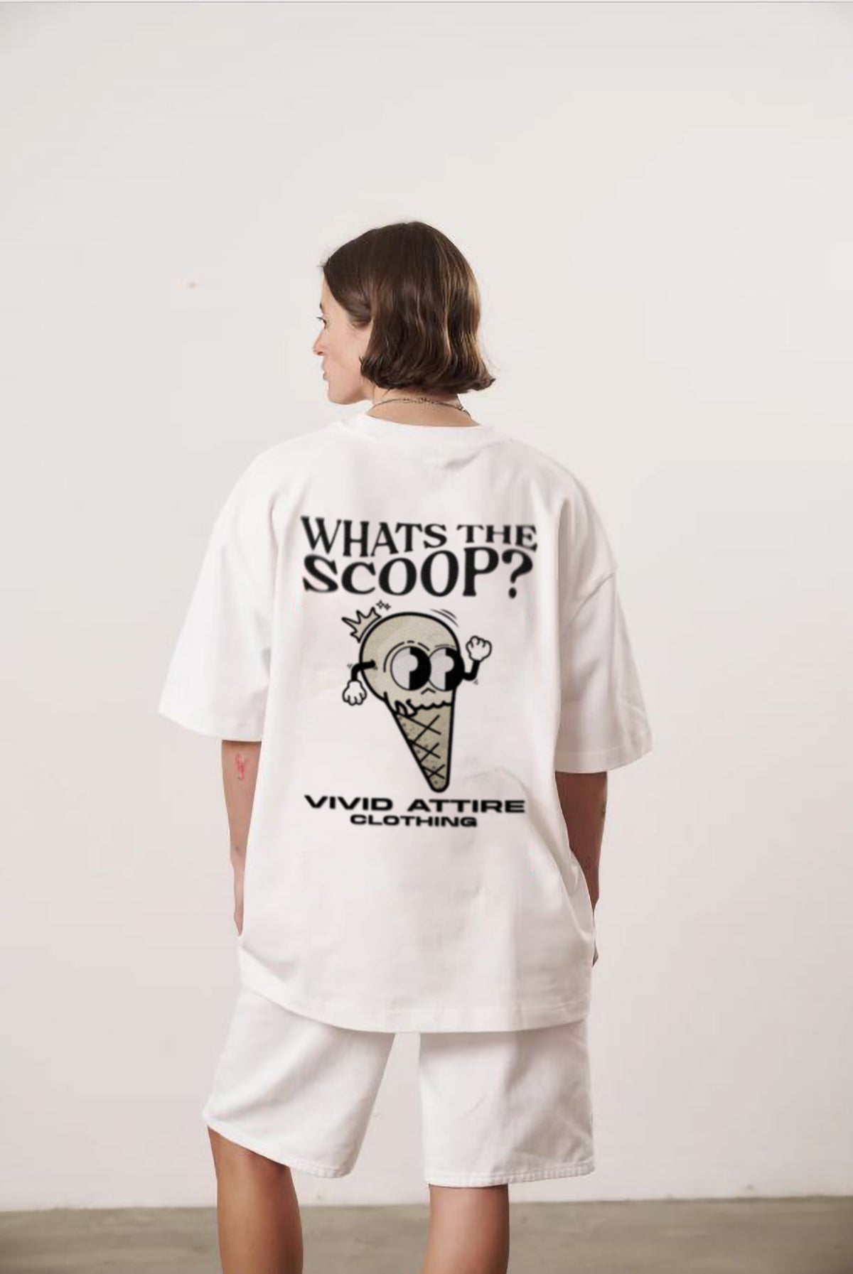 What's The Scoop 002 White T-Shirt