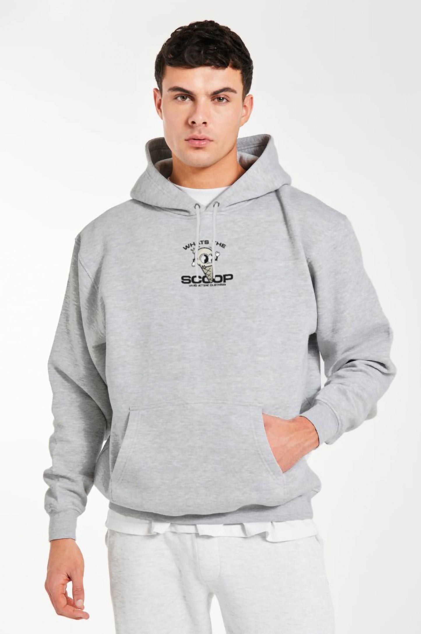 002 What's The Scoop Grey Hoodie