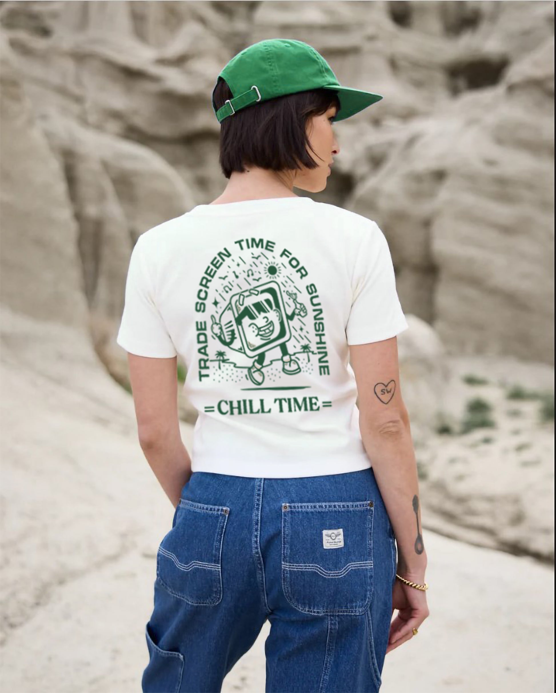 Chill Time 001 White T-Shirt - Vivid Attire Clothing