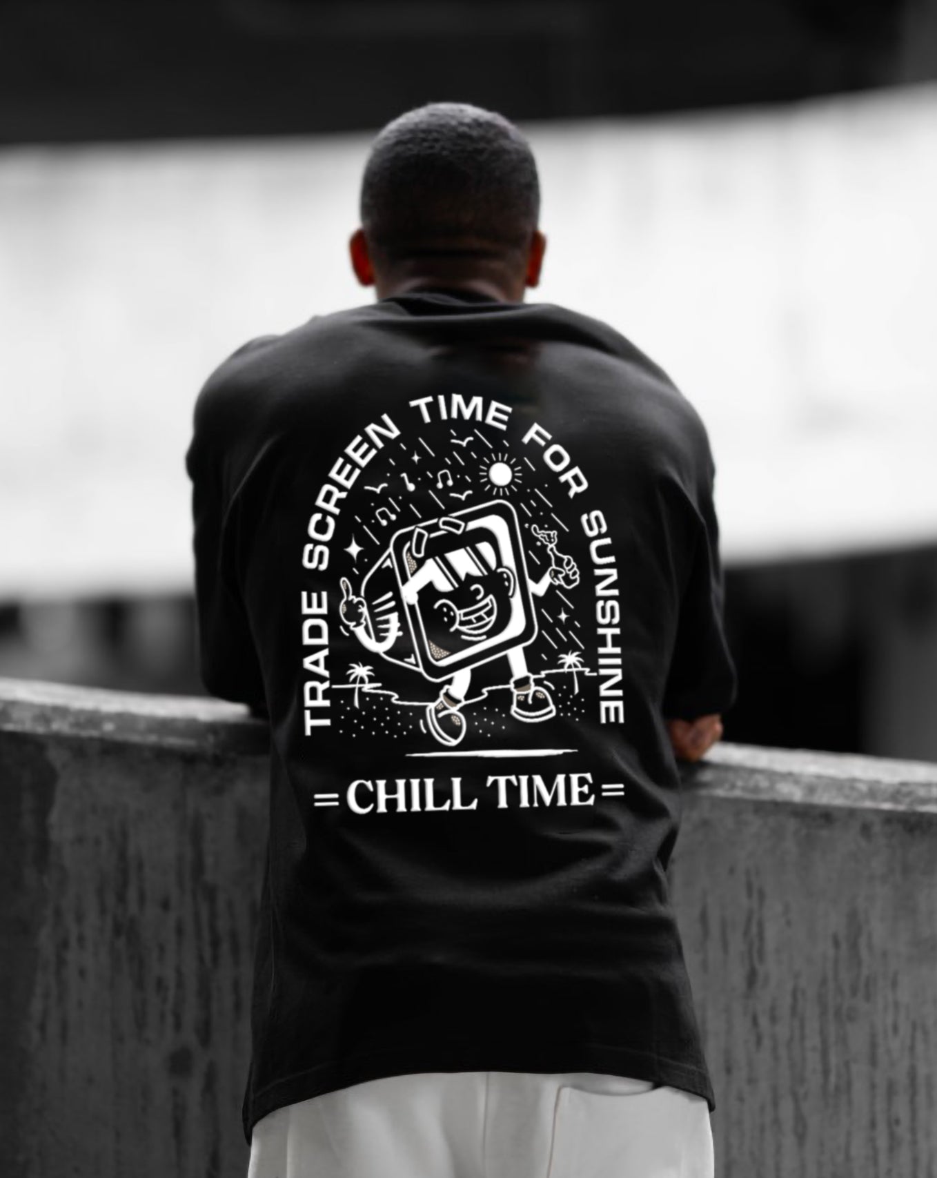 Chill Time 001 Black T-Shirt - Vivid Attire Clothing