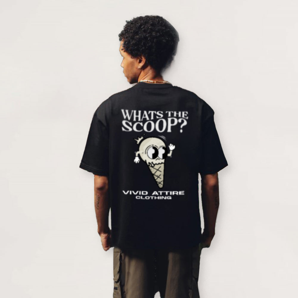 002 What's The Scoop Black T-Shirt